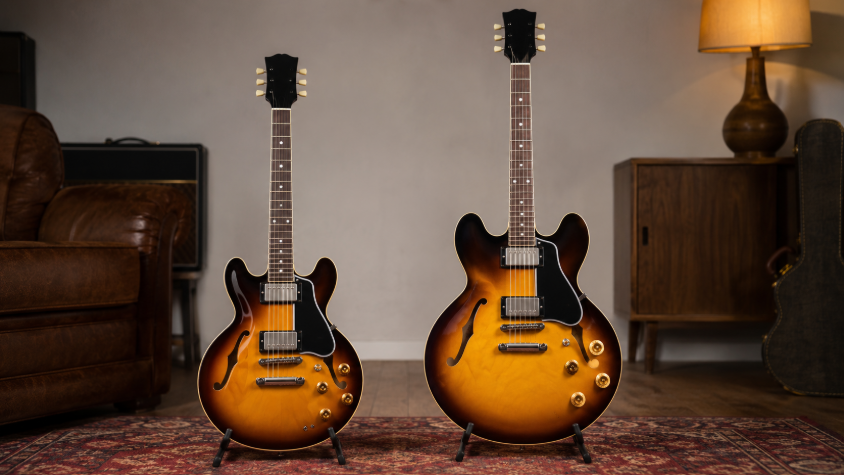 ギブソンES-339とES-335をイメージしたセミホロウギターのボディサイズ比較